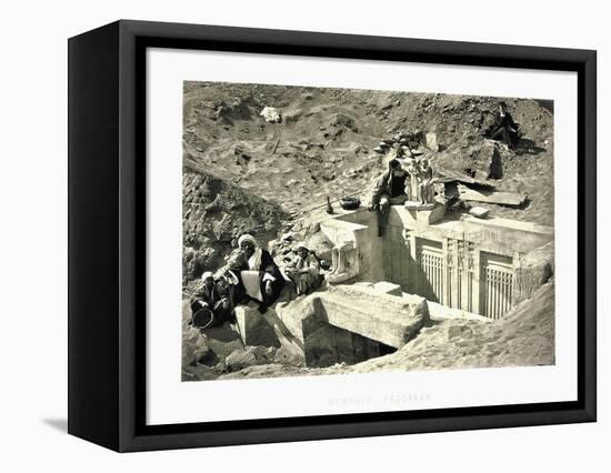 Excavations at Saqqarah Ruins-null-Framed Stretched Canvas