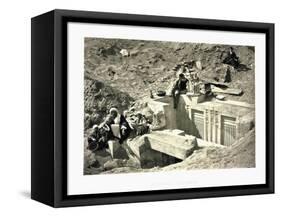 Excavations at Saqqarah Ruins-null-Framed Stretched Canvas