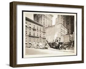 Excavations at the Building Site for the Aeolian Company Building at 5th Avenue and 54th Street,…-Byron Company-Framed Giclee Print