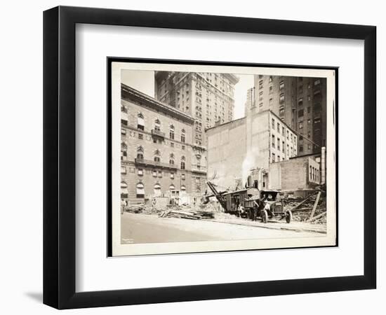 Excavations at the Building Site for the Aeolian Company Building at 5th Avenue and 54th Street,…-Byron Company-Framed Giclee Print