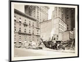 Excavations at the Building Site for the Aeolian Company Building at 5th Avenue and 54th Street,…-Byron Company-Mounted Giclee Print