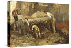 Excavations of Ercolano-Giuseppe Palizzi-Stretched Canvas