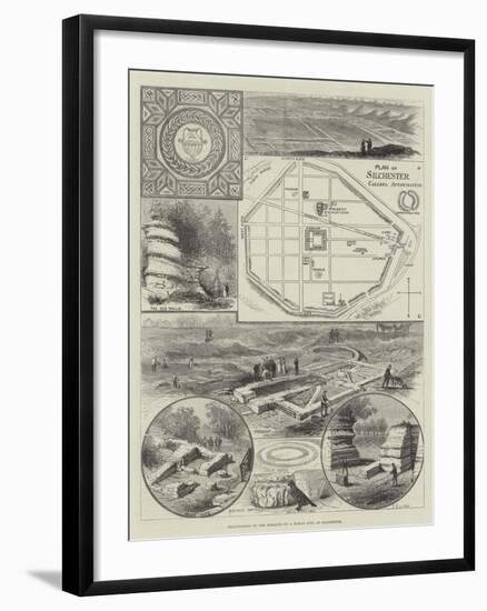 Excavations of the Remains of a Roman City at Silchester-null-Framed Giclee Print