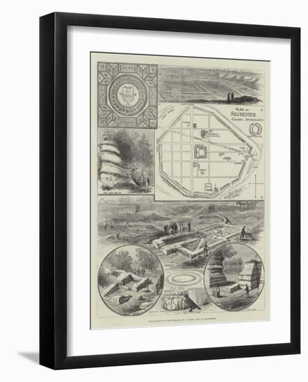 Excavations of the Remains of a Roman City at Silchester-null-Framed Giclee Print