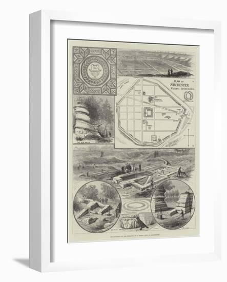 Excavations of the Remains of a Roman City at Silchester-null-Framed Giclee Print