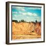 Excavator on a Sand Quarry-brickrena-Framed Photographic Print