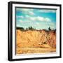 Excavator on a Sand Quarry-brickrena-Framed Photographic Print