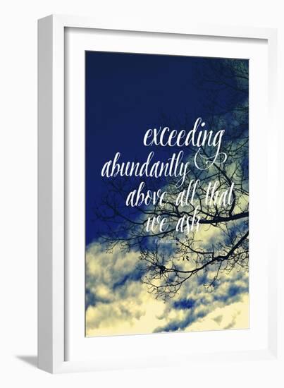 Exceeding Abundantly Above All That We Ask-Vintage Skies-Framed Giclee Print