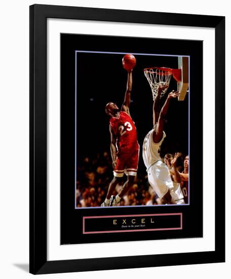 Excel: Basketball-null-Framed Art Print