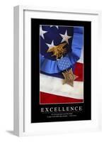 Excellence: Citation Et Affiche D'Inspiration Et Motivation-null-Framed Photographic Print