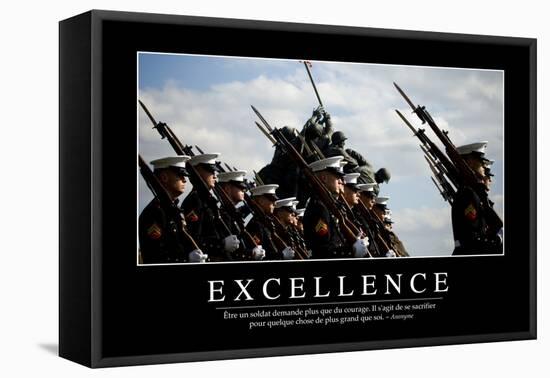 Excellence: Citation Et Affiche D'Inspiration Et Motivation-null-Framed Stretched Canvas