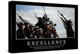 Excellence: Citation Et Affiche D'Inspiration Et Motivation-null-Stretched Canvas