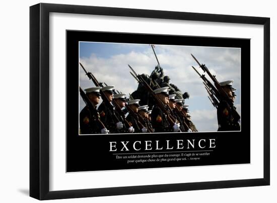 Excellence: Citation Et Affiche D'Inspiration Et Motivation-null-Framed Premium Photographic Print