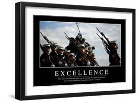 Excellence: Citation Et Affiche D'Inspiration Et Motivation-null-Framed Premium Photographic Print