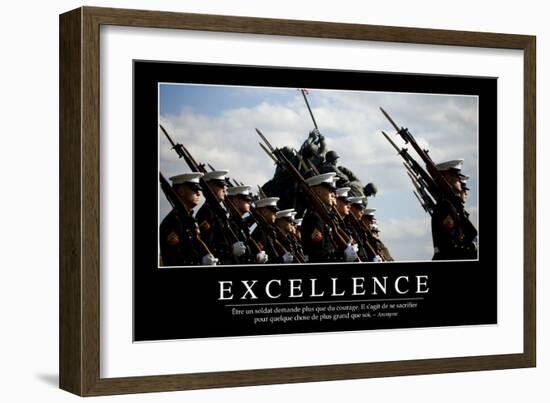 Excellence: Citation Et Affiche D'Inspiration Et Motivation-null-Framed Photographic Print