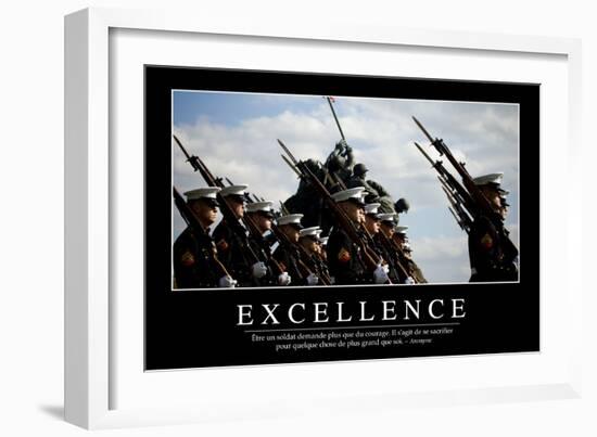 Excellence: Citation Et Affiche D'Inspiration Et Motivation-null-Framed Photographic Print