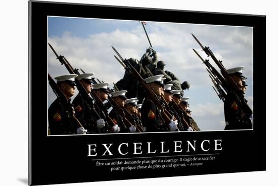 Excellence: Citation Et Affiche D'Inspiration Et Motivation-null-Mounted Photographic Print