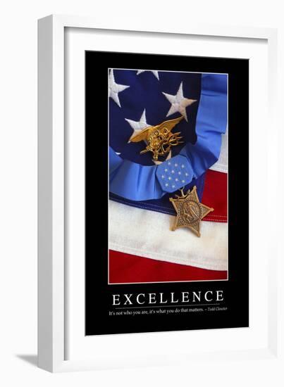 Excellence: Inspirational Quote and Motivational Poster-null-Framed Photographic Print