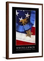 Excellence: Inspirational Quote and Motivational Poster-null-Framed Photographic Print