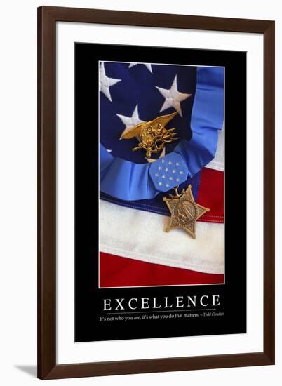 Excellence: Inspirational Quote and Motivational Poster-null-Framed Photographic Print