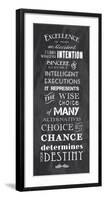 Excellence is Never an Accident-Veruca Salt-Framed Art Print