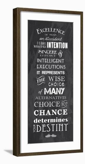 Excellence is Never an Accident-Veruca Salt-Framed Art Print