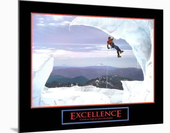 Excellence: Snow Climber-null-Mounted Art Print