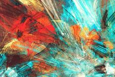 Bright Color Fireworks. Abstract Painting Color Texture. Artistic Motion Holiday Background. Modern-Excellent backgrounds-Art Print