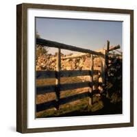 Excellent Detail of a Fieldstone Fence, a Good Example of Early American Masonry-Walker Evans-Framed Photographic Print