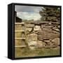 Excellent Detail of a Fieldstone Fence, a Good Example of Early American Masonry-Walker Evans-Framed Stretched Canvas