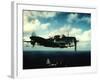 Excellent in Flight of US Navy Douglas Sbd "Dauntless" Torpedo Dive Bomber-null-Framed Photographic Print