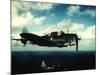 Excellent in Flight of US Navy Douglas Sbd "Dauntless" Torpedo Dive Bomber-null-Mounted Photographic Print