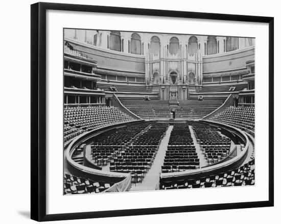 Excellent Interior of Albert Hall, One of England's Most Famous Concert Halls-null-Framed Photographic Print