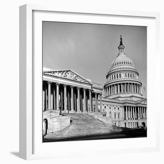 Excellent Monumental View of the Capitol Building and Dome, Showing the Central Section-Walker Evans-Framed Photographic Print