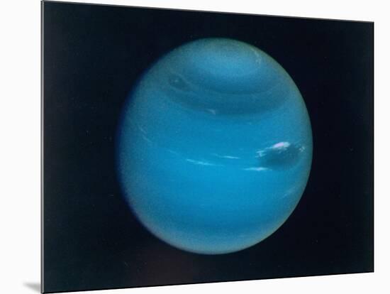 Excellent Narrow-Angle Camera Views of the Planet Neptune Taken from Voyager 2 Spacecraft-null-Mounted Photographic Print