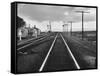 Excellent of Southern Pacific Railroad Tracks Stretching Off Into the Distance-Frank Scherschel-Framed Stretched Canvas