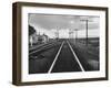 Excellent of Southern Pacific Railroad Tracks Stretching Off Into the Distance-Frank Scherschel-Framed Premium Photographic Print