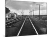 Excellent of Southern Pacific Railroad Tracks Stretching Off Into the Distance-Frank Scherschel-Mounted Photographic Print