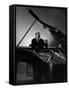 Excellent Photgraph of Pianist Josef Hofmann Seated at Piano in His Studio-Gjon Mili-Framed Stretched Canvas