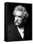 Excellent Portrait of American Author Samuel Langhorne Clemens, aka Mark Twain-null-Framed Stretched Canvas