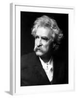Excellent Portrait of American Author Samuel Langhorne Clemens, aka Mark Twain-null-Framed Premium Photographic Print