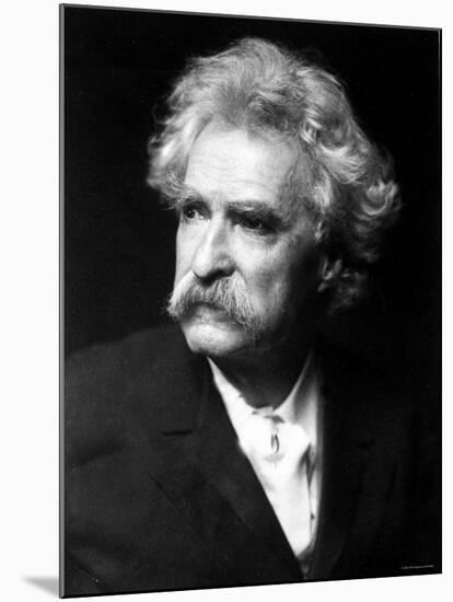 Excellent Portrait of American Author Samuel Langhorne Clemens, aka Mark Twain-null-Mounted Premium Photographic Print