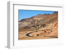 Excellent Road, Crossing Death Valley in the Usa. the Desert and Mountains-kavram-Framed Photographic Print