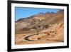 Excellent Road, Crossing Death Valley in the Usa. the Desert and Mountains-kavram-Framed Photographic Print