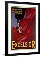 Excelsior Sewing Machine Advertisement-null-Framed Art Print