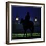 Excercise Rider Makes His Way to the Track for an Early Morning Workout at Churchill Downs-null-Framed Premium Photographic Print