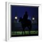 Excercise Rider Makes His Way to the Track for an Early Morning Workout at Churchill Downs-null-Framed Premium Photographic Print