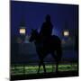 Excercise Rider Makes His Way to the Track for an Early Morning Workout at Churchill Downs-null-Mounted Premium Photographic Print