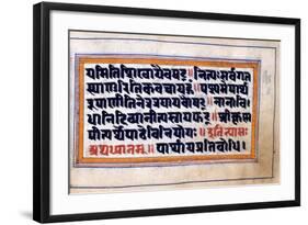 Excerpt from the Bhagavad-Gita (The Song of the Blesse), North Indian Manuscript, 18th Century-null-Framed Giclee Print