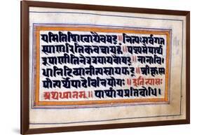 Excerpt from the Bhagavad-Gita (The Song of the Blesse), North Indian Manuscript, 18th Century-null-Framed Giclee Print